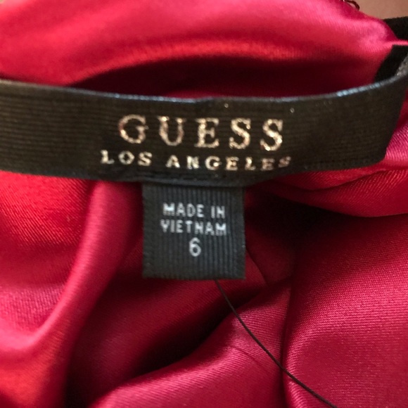 NWT Guess Red Sequin C/S Claudia Bodycon Dress - Picture 14 of 16